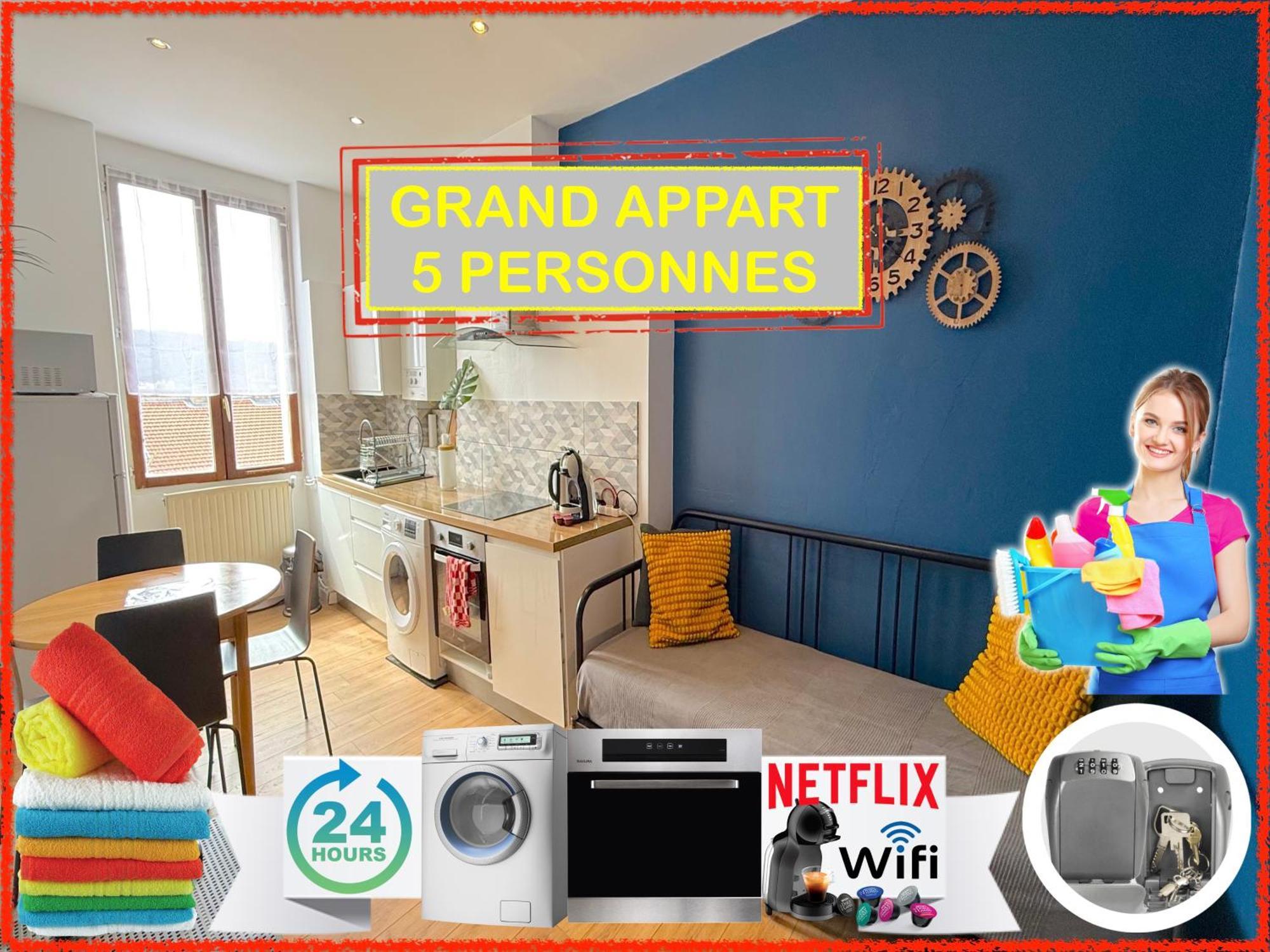 012 Chic & Cosy F2 34M2 Hypercentre Wifi Smart Tv Netflix Apartment แซงต์-เอเตียน ภายนอก รูปภาพ